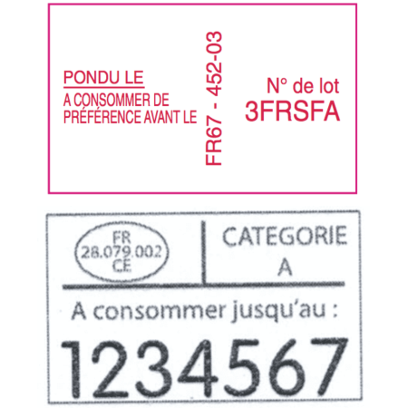 ETIQUETTES 32X19 IMPRESSION PERSONNALISÉE POUR étiqueteuse 2 lignes