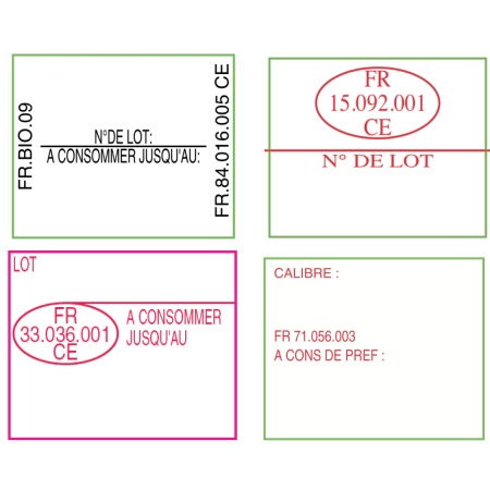 ETIQUETTES 26X16 IMPRESSION PERSONNALISÉE étiqueteuse 2 lignes 2 réf