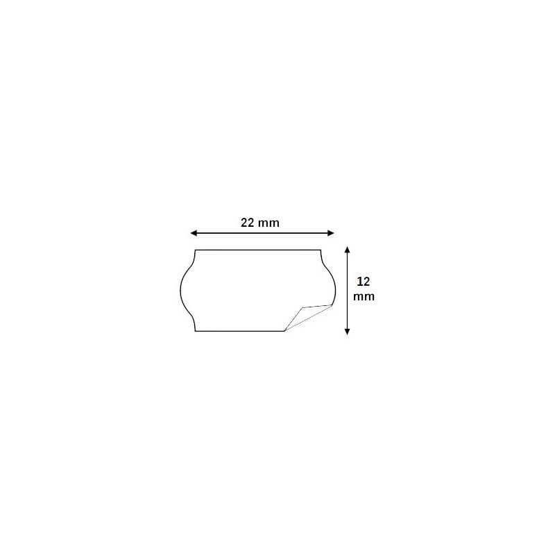 Étiquettes Meto 22x16mm - 12000 étiquettes Décollables Pour étiqueteuses Manuelles 2 Lignes