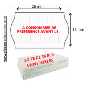 Étiquettes SATO JUDO 26 A CONSOMMER DE PRÉFÉRENCE AVANT LE- Meto 26X16