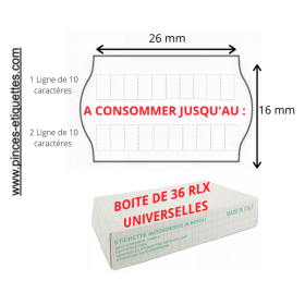 Étiquettes 26X16 MM METO A CONSOMMER jusqu'au PEREMPTION - Meto 26X16