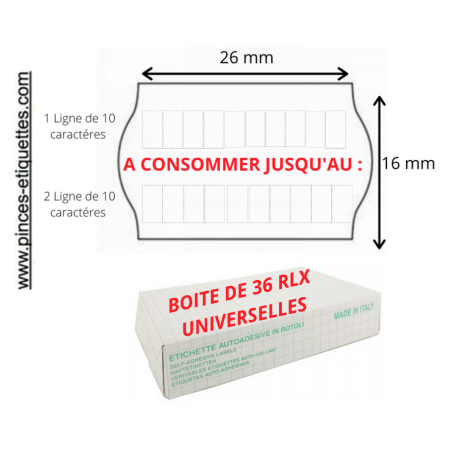 Étiquettes 26X16 MM METO A CONSOMMER jusqu'au PEREMPTION - Meto 26X16