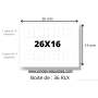 Étiquettes RECTANGLE  26X16 mm BLANCHES Meto SATO JUDO 26X16 TOVEL