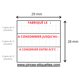 Étiquettes CUISINE DATE FABRICATION DATE CONSOMMATION CONSERVATION