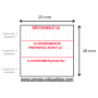 Étiquettes POUR DATE DE DÉCONGÉLATION DATE CONSOMMATION