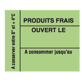 Étiquettes METO POUR DATE OUVERTURE DATE CONSOMMATION CONSERVATION