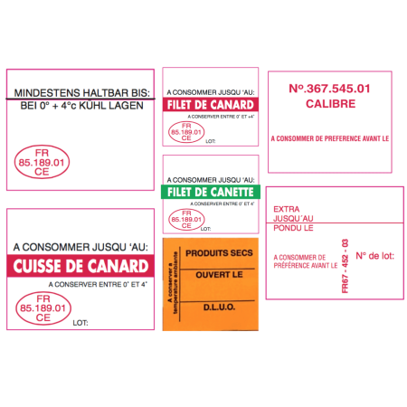 Personnaliser Étiquettes étiqueteuse METO 29X28 mm 3 lignes étiquettes