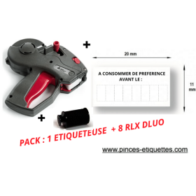 PACK DLUO : 8 RLX "A CONSOMMER DE PREFERENCE AVANT LE + Étiqueteuse 1131 AVERY 20x11mm