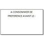 Etiquette 1131 blanche pré-imprimé "A consommer jusqu'au" 20x11mm 