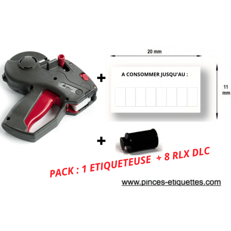 8 RLX "A CONSOMMER JUSQU'AU + Étiqueteuse 1131 AVERY ETIQUETER DATE