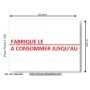8 RLX ETIQUETTES "FABRIQUÉ LE -A CONSOMMER JUSQU'AU "+ 1 Etiqueteuse