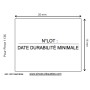 8 RLX "N°LOT - DATE DURABILTÉ MINIMALE + 1 Etiqueteuse 1136 Avery DATE