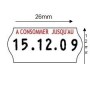 ETIQUETAGE date  A CONSOMMER JUSQU'AU avec 1 Etiqueteuse date limite