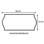 ETIQUETAGE PRIX DATE METO 26X12 ETIQUETTES BLANCHES 26X12 MM PAS CHER