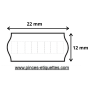 ETIQUETAGE PRIX DATE METO 22X12 ETIQUETTES BLANCHES 22X12 MM PAS CHER