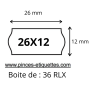 Étiquettes 26x12mm Adhésif AMOVIBLE-DÉCOLLABLE Blanches METO SATO OPEN
