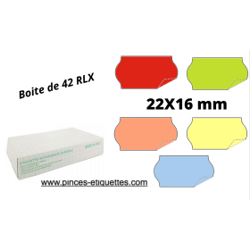 ÉTIQUETTE 22X16 MM Couleurs  VERT-ORANGE-ROUGE-JAUNE Universelles Meto