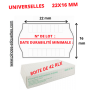 ETIQUETEUSE DATE DURABILITÉ MINIMALE N° LOT DATE UTILISATION OPTIMUM
