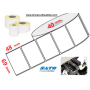 ETIQUETTES EN ROULEAUX  VELIN BLANC 69 X 48 MM IMPRIMANTE TRANSFERT