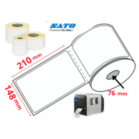 ETIQUETTES 148 X 210 MM  VELIN ROULEAUX IMPRIMANTE TRANSFERT THERMIQUE