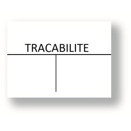 Étiquette Blanche 1136 Tracabilité