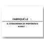 Etiqueteuse ETIQUETAGE DATE FABRICATION DATE DE DURABILITÉ UTILISATION