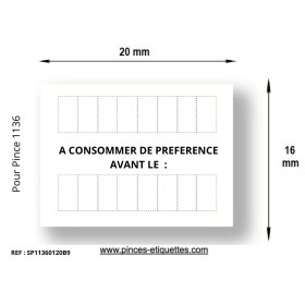 Etiq 1136 A CONSOMMER DE PREFERENCE AVANT LE Avery Paxar Monarch