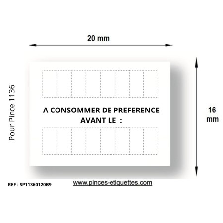 Etiq 1136 A CONSOMMER DE PREFERENCE AVANT LE Avery Paxar Monarch