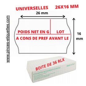 ETIQUETTAGE POIDS NET EN GRAMMES - LOT - DATE DE PREFERENCE AVANT LE