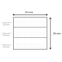 ETIQUETAGE 3 LIGNES 3 DATES ETIQUETTES METO 29X28 MM BLANCHES