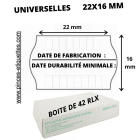 ETIQUETTTE POUR DATEUSE DATE DE FABRICATION DATE DURABILITÉ MINIMALE