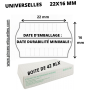 ETIQUETTTE POUR DATEUSE DATE D'EMBALLAGE  DATE DURABILITÉ MINIMALE