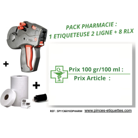 Rouleau étiquette PHARMACIE PRIX GR PRIX ML PRIX ARTICLE SATO DLC
