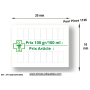 Rouleaux Étiquettes PRIX PHARMACIE : 100 GR 100 ML PRIX ARTICLE Sato