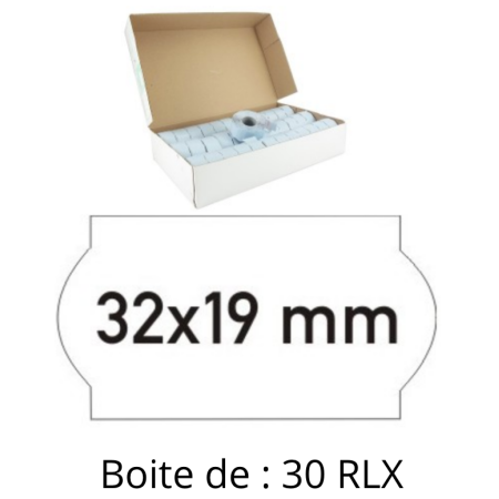 Étiquettes FABRIQUÉ LE - A CONSOMMER JUSQU'AU : Compatibles Etiqueteuse Avery 1136 Paxar Monarch 20x16mm