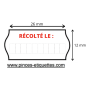 Étiquettes pour Date de Récolte : imprime date Récolté le pour ETIQUETEUSE