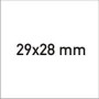 Étiquettes 29X28 mm Blanc 3 lignes METO