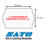 Étiquettes SATO JUDO 26 : A CONSOMMER DE PRÉFÉRENCE AVANT LE : Étiqueteuse JUDO-METO 26x16mm