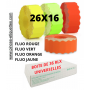 Étiquettes 26X16 mm Fluo Couleur : Universelles