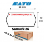 Étiquettes SATO 26x12mm A CONSOMMER JUSQU'AU : pour Samark 26