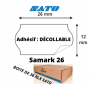 Étiquettes SATO 26x12mm Blanches Amovible pour Samark 26