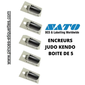 Rouleaux Encreurs SATO : Etiqueteuses KENDO - JUDO boite de 5 Tampons