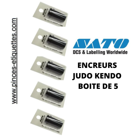 Rouleaux Encreurs SATO : Etiqueteuses KENDO - JUDO boite de 5 Tampons