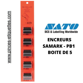 Encreurs Rouleaux SATO : Etiqueteuses SAMARK - PB 1 boite de 5 Tampons