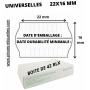 PACK : DATE D'EMBALLAGE - DATE LIMITE DE CONSOMMATION + 1 Etiqueteuse 22x16mm