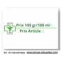 PACK PHARMACIE : 8 RLX "PRIX AU GRAMMES - PRIX MILLILITRE - PRIX ARTICLE "+ 1 Etiqueteuse 1136 Avery 20x16mm