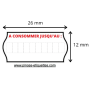 Étiquettes 26x12 mm A CONSOMMER JUSQU'AU METO SATO TOVEL Universelles