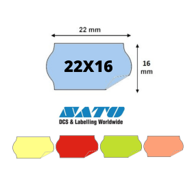 ÉTIQUETTES SATO 22X16MM JUDO Couleurs ORANGE JAUNE VERT BLEU ROUGE