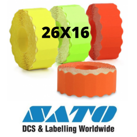 Étiquette JUDO 26 METO 26X16 SATO Fluo VERT ORANGE JAUNE ROUGE 26x16