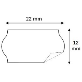 Étiquettes 22x12mm Blanches pour Étiqueteuse Samark 22